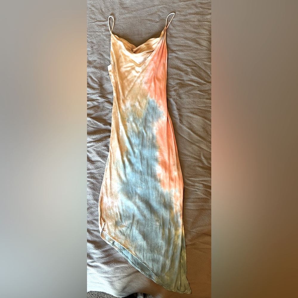 Tie Dye Spaghetti Strap Midi